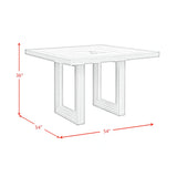 Avalanche Square Counter Table in Antique White