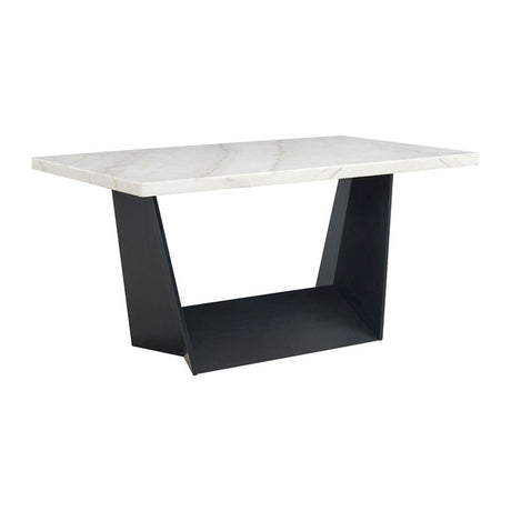 Elements International Beckley Counter Height Table in WhiteC image