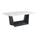 Elements International Beckley Dining Table in WhiteC image