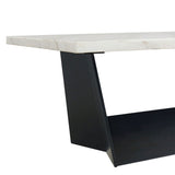Elements International Beckley Dining Table in WhiteC