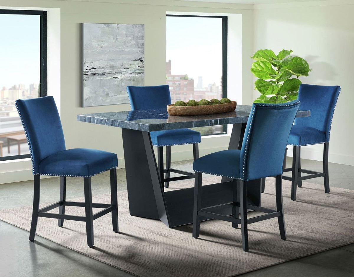 Elements International Beckley Counter Height Table in DarkC