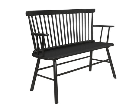 Crown Mark Furniture Jerimiah Spindleback Bench in Black image