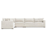 Helena Fabric Sectional Wood Foot