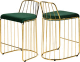 Gio Green Velvet Stool