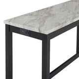 Celeste Theater Bar Table W/ 3 Stools-Blue