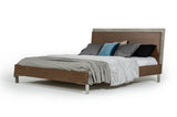 Conner Modern Dark Walnut & Faux Concrete Bed