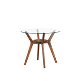 Oscar Counter Table Base For Glass Top Ctr Table-Walnut