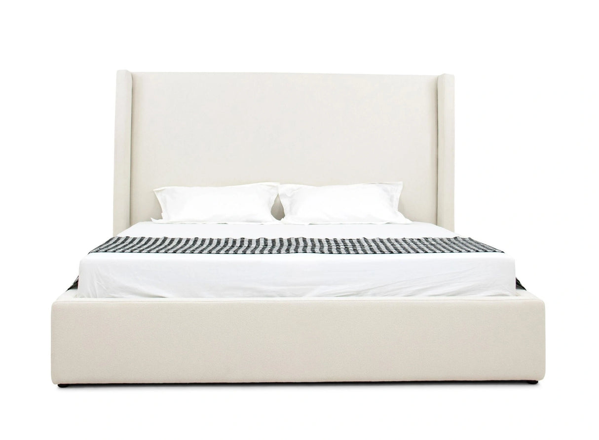 Byrne - Modern Off White Fabric Bed