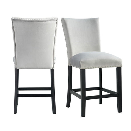 Elements International Francesca Counter Height Side Chair (Set of 2) in Grey image