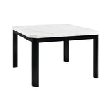 Elements International Francesca Counter Height Dining Table in White and Black image