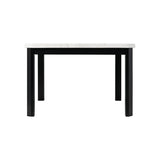 Elements International Francesca Counter Height Dining Table in White and Black