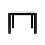 Elements International Francesca Rectangular Dining Table in White and Black