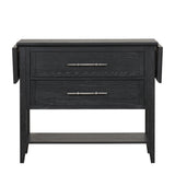 Sable Crest Drop Leaf Server-Black