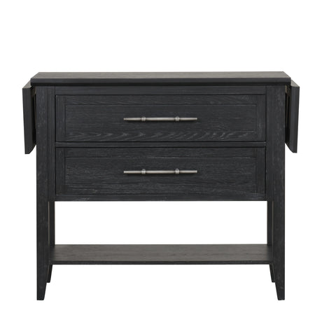 Sable Crest Drop Leaf Server-Black