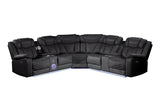 Galaxy Home Challenger Reversible Sectional Black