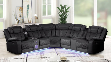 Galaxy Home Challenger Reversible Sectional Black image