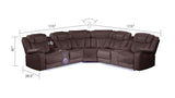 Galaxy Home Challenger Reversible Sectional Brown
