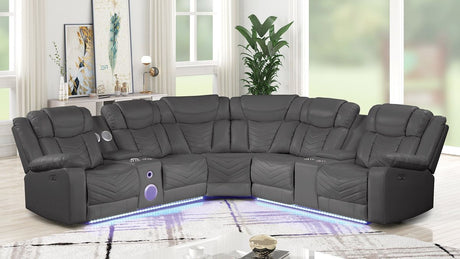Galaxy Home Challenger Reversible Sectional Gray image
