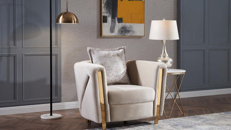 Galaxy Home Chanelle Chair in Cream image