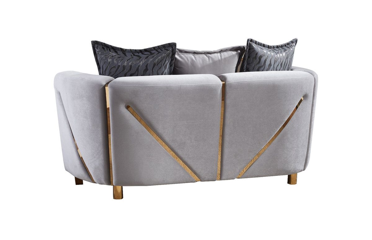 Galaxy Home Chanelle Loveseat in Gray