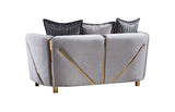 Galaxy Home Chanelle Loveseat in Gray