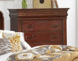 Elements International Chateau Sleigh 6 Drawer Chest in Cherry image