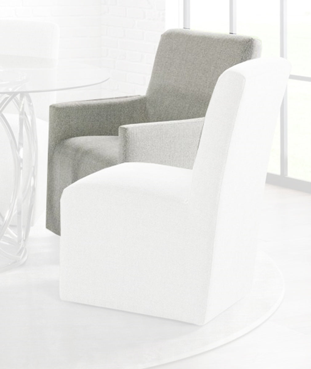 Elements International Merlin Arm Chair (Set of 2) in Gray image
