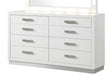 Galaxy Home Coco 8 Drawer Dresser in Milky White image