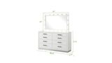 Galaxy Home Coco 8 Drawer Dresser in Milky White