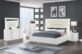 Galaxy Home Coco Queen Size Bed in Milky White