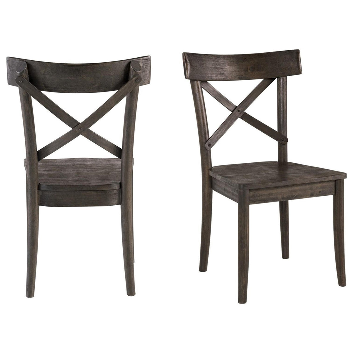 Elements International New Bedford Coronado Wooden Side Chair (Set of 2) in Dark Wood image