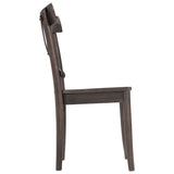 Elements International New Bedford Coronado Wooden Side Chair (Set of 2) in Dark Wood
