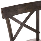 Elements International New Bedford Coronado Wooden Side Chair (Set of 2) in Dark Wood