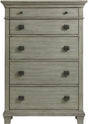 Elements International Crawford 5 Drawer Chest in Gray image