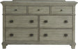 Elements International Crawford 7 Drawer Dresser in Gray image