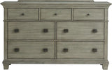 Elements International Crawford 7 Drawer Dresser in Gray image