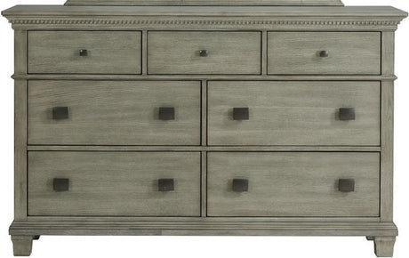 Elements International Crawford 7 Drawer Dresser in Gray image
