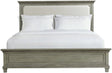 Elements International Crawford King Panel Bed in Gray image