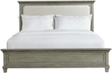 Elements International Crawford King Panel Bed in Gray image