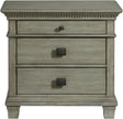 Elements International Crawford 3 Drawer Nightstand in Gray image