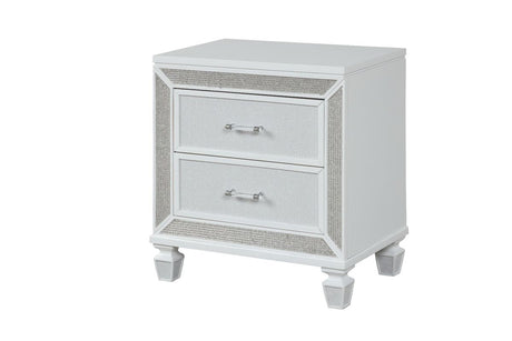 Galaxy Home Crystal Nightstand in White image