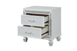 Galaxy Home Crystal Nightstand in White