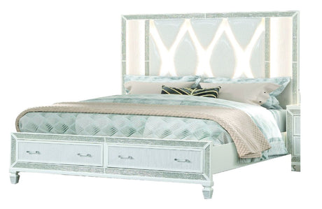 Galaxy Home Crystal King Bed in White image