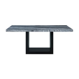 Elements International Valentino Dining Table in Grey/Black