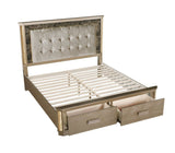 Galaxy Home Medusa Queen Bed in Gold