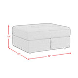 Options One Storage Ottoman in Palmer Plus Teal