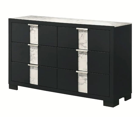 Crown Mark Furniture Rangley 6 Drawer Dresser in Black image
