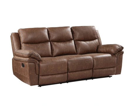 Ryland Sofa W/Dual Recliner- Brown