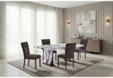 D8212 Dining Table with 4 D8212 Dining Chairs Brown