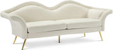 Lips Cream Velvet Sofa